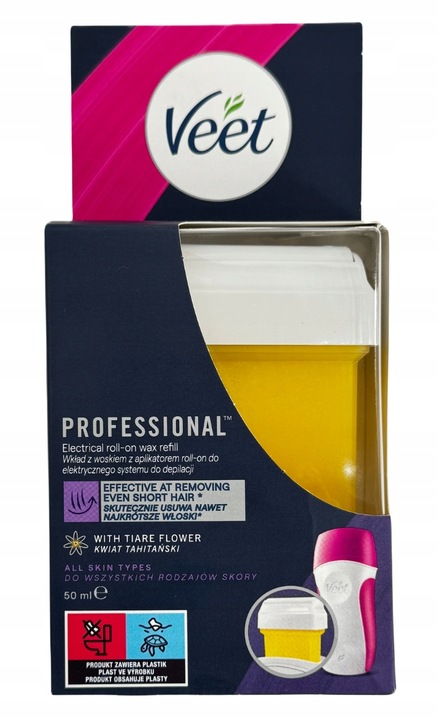 VEET Wkład ROLL-ON z woskiem Do depilacji wszystkie typy skóry 50 ml