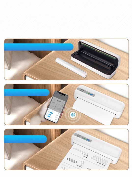 PRZENOŚNA TERMICZNA DRUKARKA A4 NETUM DO DOKUMENTÓW, ZDJĘĆ, ETYKIET, TATUAŻ