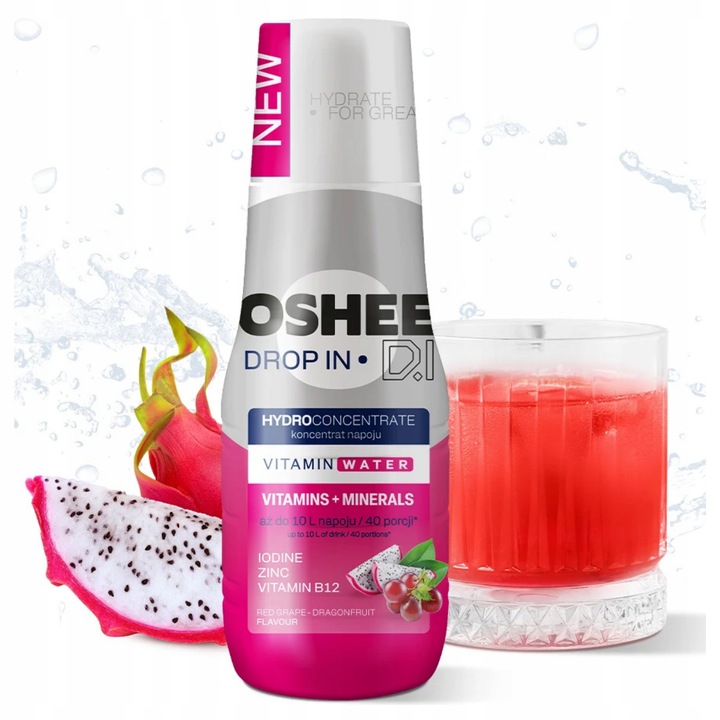 Syropy OSHEE Zestaw: Smoczy Owoc + OSHEE ZERO Grapefruit Koncentraty