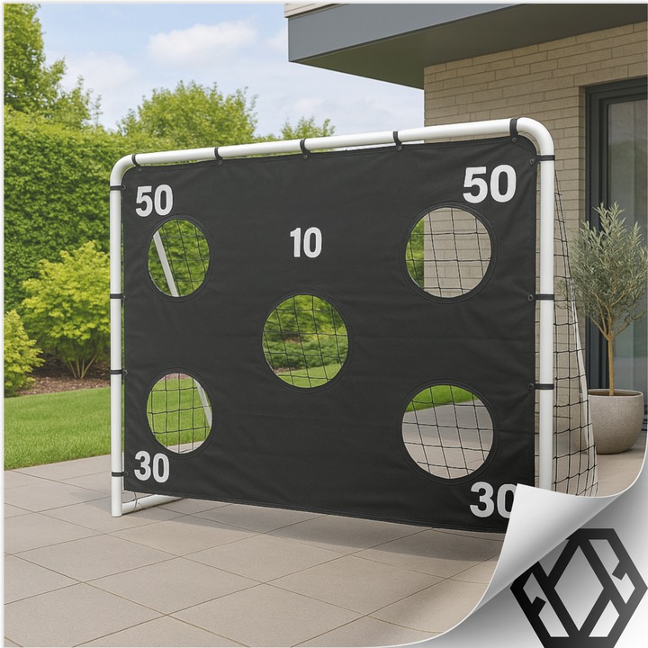 BRAMKA PIŁKARSKA Z MATĄ CELOWNICZĄ dla dzieci SKŁADANA DO PIŁKI NOŻNEJ 2,4m