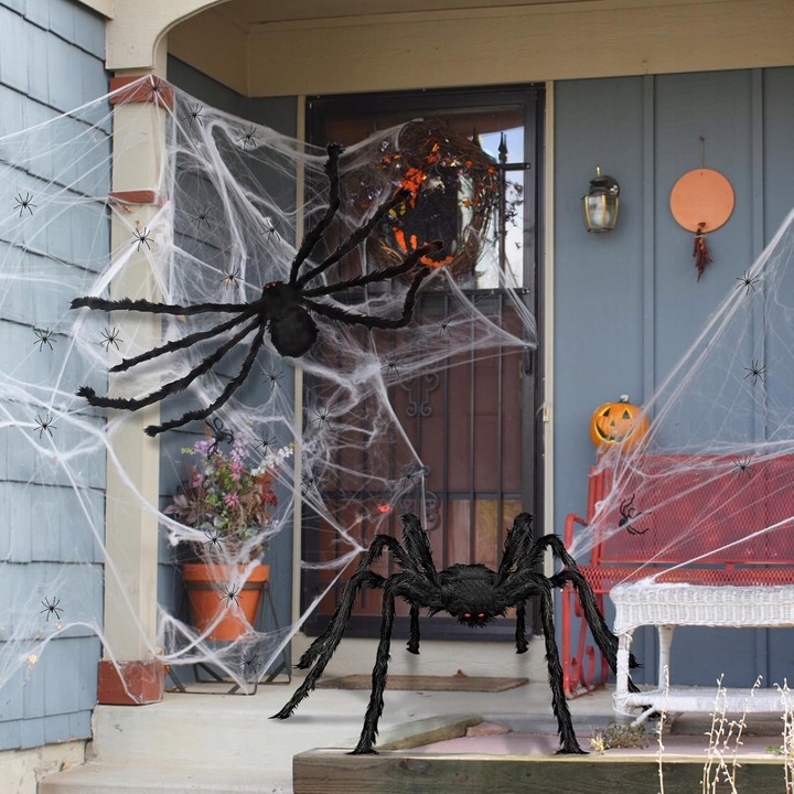 PAJĄK GiGANT HALLOWEEN WŁOCHATY STRASZNY Dekoracja Ozdoba Olbrzymi
