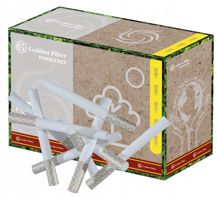 Gilzy papierosowe GOLDEN FILTER 500szt X 4 ŻYWIOŁY zestaw 2000szt
