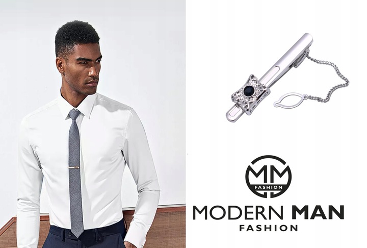 SPINKA KLIPS do KRAWATA austriacki KRYSZTAŁ ELEGANCKI PREZENT DLA NIEGO