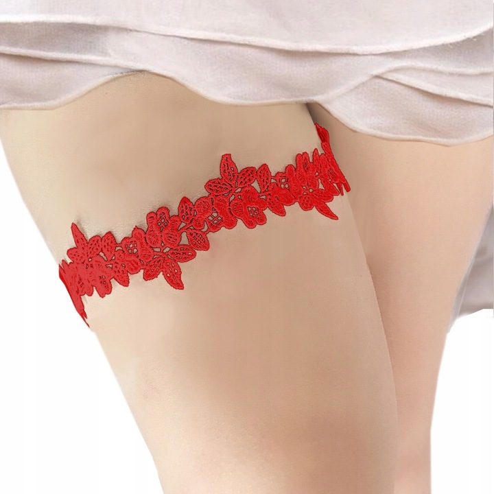 PODWIĄZKA CZERWONA na studniówkę podwiązki JAKOŚĆ HAND MADE matura 2024