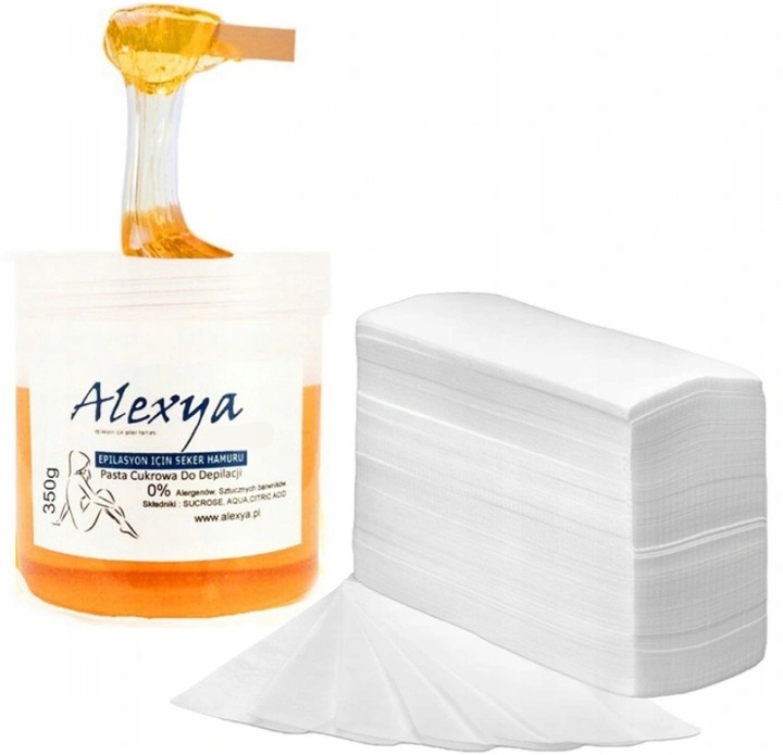 Wosk do wyrywania brwi + Paski + Szpatułki wosk do depilacji brwi z paskami