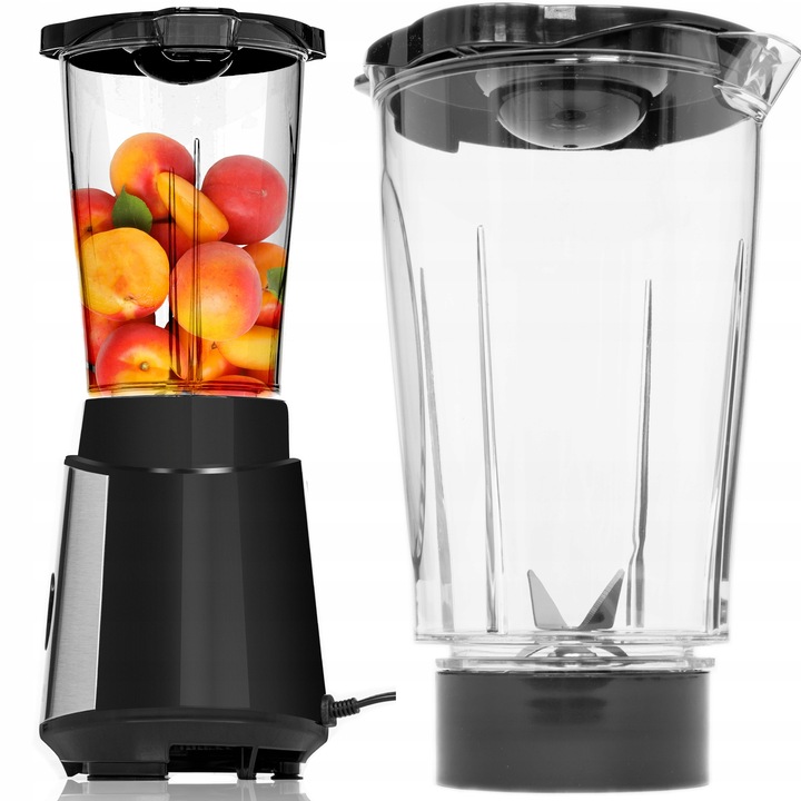 BLENDER KIELICHOWY DO KOKTAJLI 1200W 2xBIDONY MIKSUJE KRUSZY LÓD MOCNY 10w1