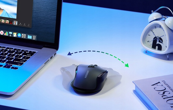 NIEBIESKA MYSZKA BEZPRZEWODOWA MYSZ DO KOMPUTERA 4000 DPI NA USB UGREEN