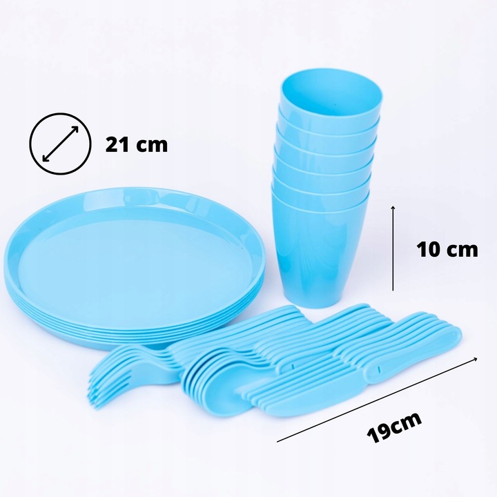 Zestaw piknikowy 31 elementów różne kolory