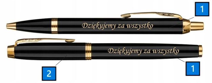 DŁUGOPIS I PIÓRO WIECZNE PARKER IM GT ZŁOCONE z GRAWEREM W PUDEŁKU Z ETUI