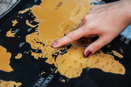 Mapa Zdrapka LUX język PL polski Scratch Map