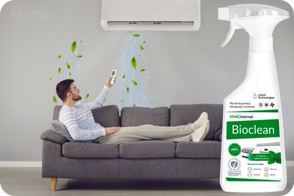 GOTOWY PŁYN BIOCLEAN 500 ml CZYSZCZENIE KLIMATYZACJI DEZYNFEKCJA ZAPACH BIO