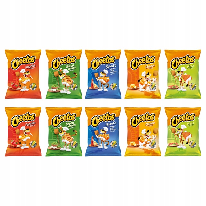 Chrupki chipsy Cheetos kukurydziane zestaw MIX 10 szt+Komin na szyje Gratis