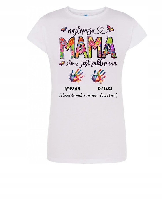KOSZULKA T-SHIRT na DZIEŃ MAMY PREZENT "najlepsza MAMA..." JAKOŚĆ PREMIUM M