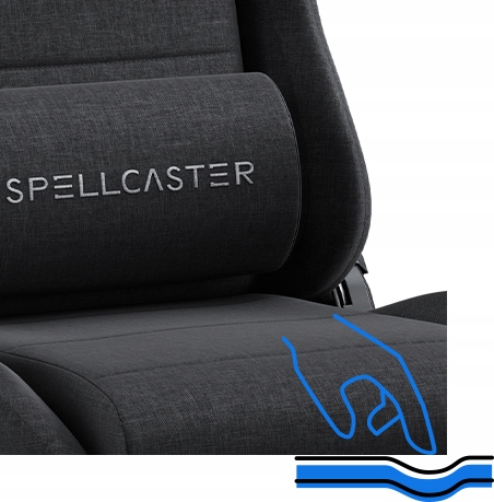 Fotel Gamingowy Materiałowy Obrotowy Biurowy Krzesło Gracza Kubełek Sense7