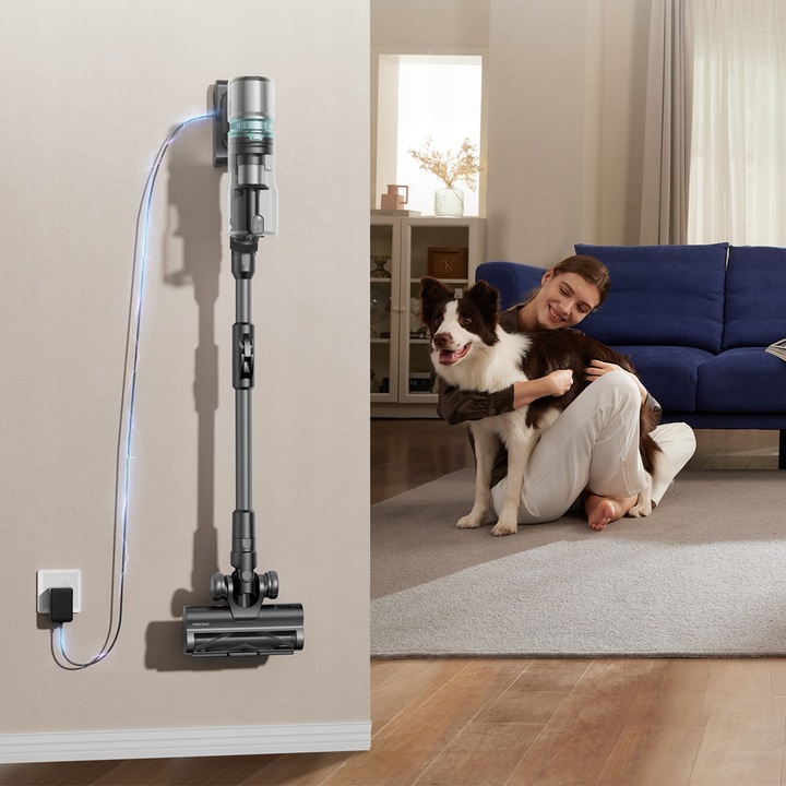 Odkurzacz bezprzewodowy PROSCENIC P16 45000Pa 550W światło LED zginana rura