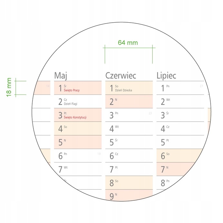 Planer A1 Kalendarz 2025 84x59 zmazywalny z mocowaniem samoprzylepnym