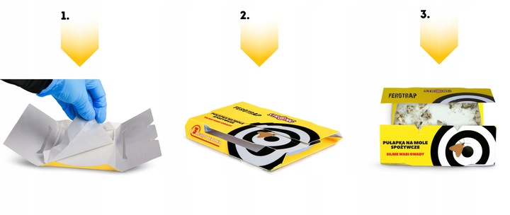 5X PUŁAPKA NA MOLE SPOŻYWCZE. SILNIE WABIĄCY LEP NA MOLE FEROTRAP
