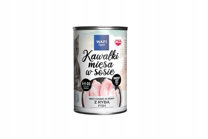 WAFI KARMA MOKRA DLA KOTA KAWAŁKI W SOSIE 24x415G 75% MIĘSA W KAWAŁKU