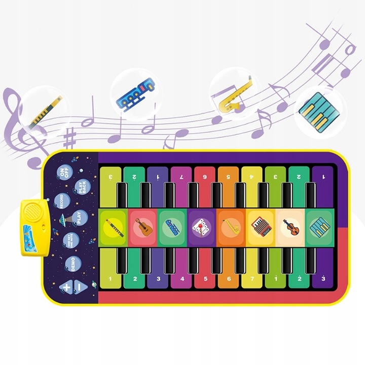 MATA MUZYCZNA XXL DO TAŃCZENIA GRA TANECZNA INTERAKTYWNA DLA DZIECI PIANINO