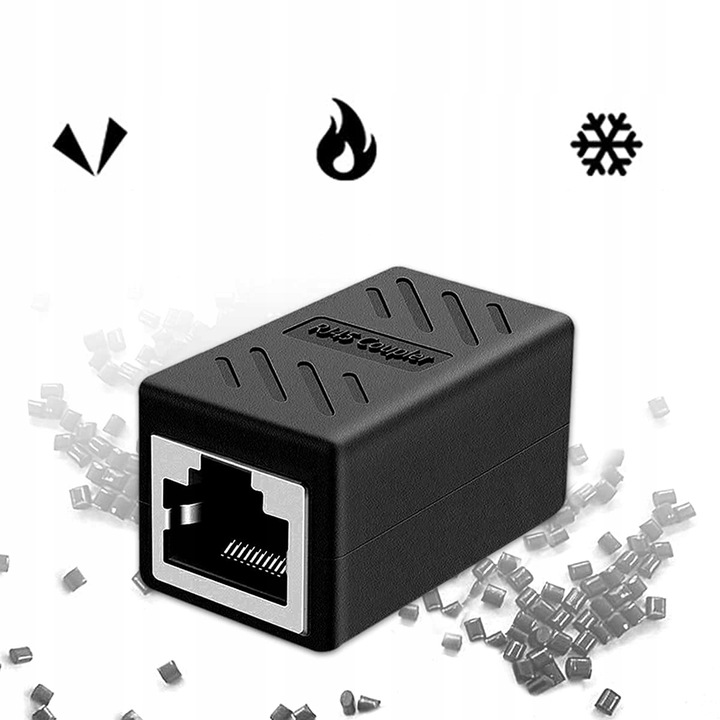 Złączka przedłużka sieciowa złącze RJ45-RJ45 lan KAT.5/6/7 1000Mb/s 8szt