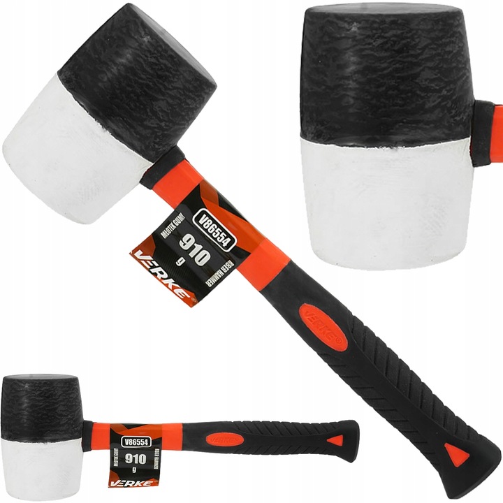 MŁOTEK GUMOWY BRUKARSKI BLACHARSKI DO KOSTKI BEZODRZUTOWY 910g FIBERGLASS