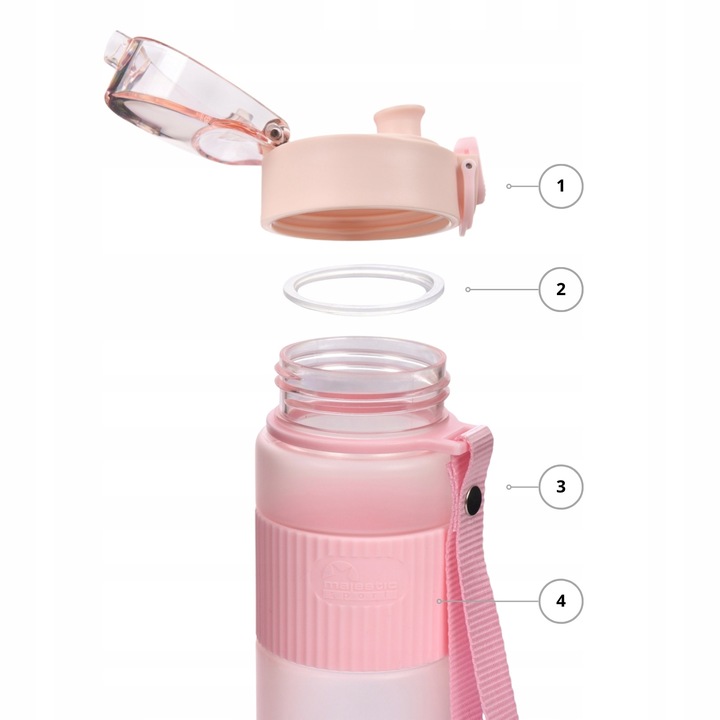 Butelka tritanowa z ustnikiem na wodę bidon BPA free Majestic Sport