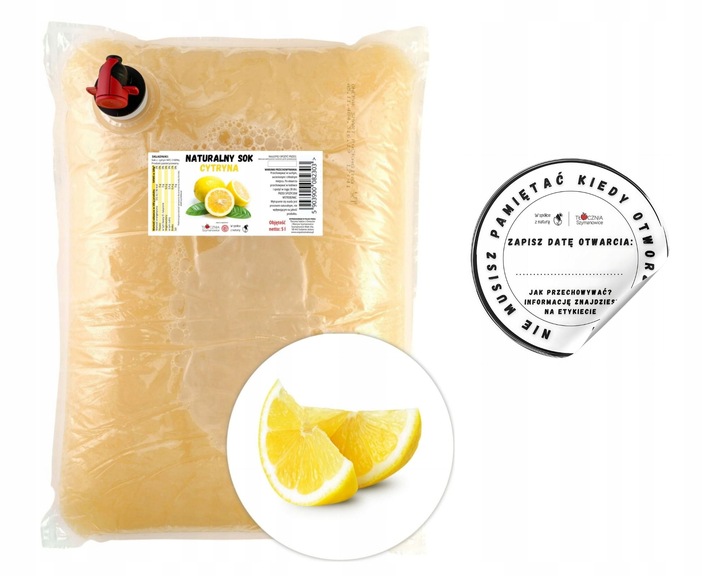 SOK Z CYTRYNY 100% CYTRYN TŁOCZONY CYTRYNOWY NFC 5