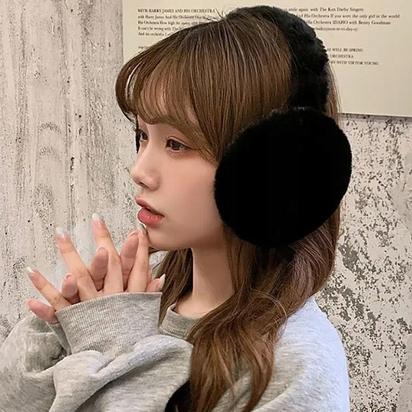 NAUSZNIKI ZIMOWE JESIENNE NA USZY CIEPŁE FUTERKO PLUSZOWE REGULOWANE