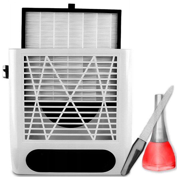 POCHŁANIACZ PYŁU 80W KASETOWY DO PAZNOKCI MANICURE BEZWORKOWY MOCNY +