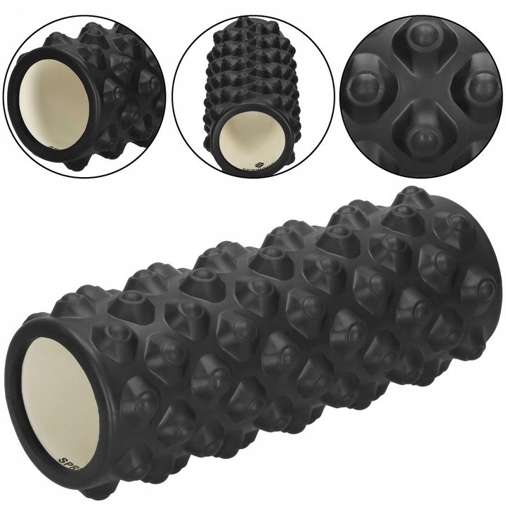 ROLLER WAŁEK DO MASAŻU PLECÓW NÓG RELAKSUJĄCY PIANKOWY 33x10cm DUŻY