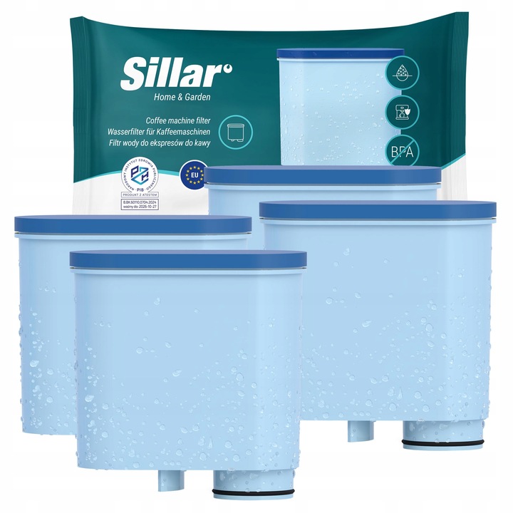 4x filtr wody Sillar do ekspresu Saeco Philips LatteGo 5400 3200 2200