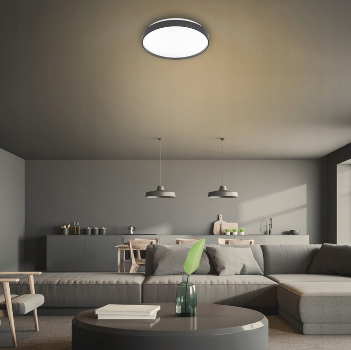 PANEL LED NATYNKOWY plafon sufitowy 18W OKRĄGŁY czujnik ruchu