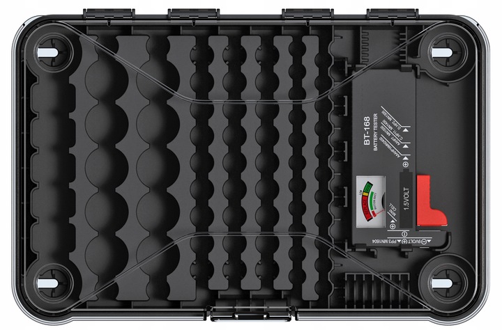 ORGANIZER NA BATERIE BATTERY BOX POJEMNIK KOSZYK NA BATERIE 85 SZT + TESTER