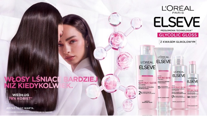 Laminacja Włosów Loreal Elseve Glycolic Gloss 5-Minutowa Kuracja 200ml