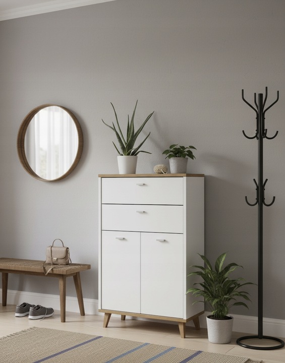 Szafka komoda biała nowoczesna HOMIT stylowa biała 96cm