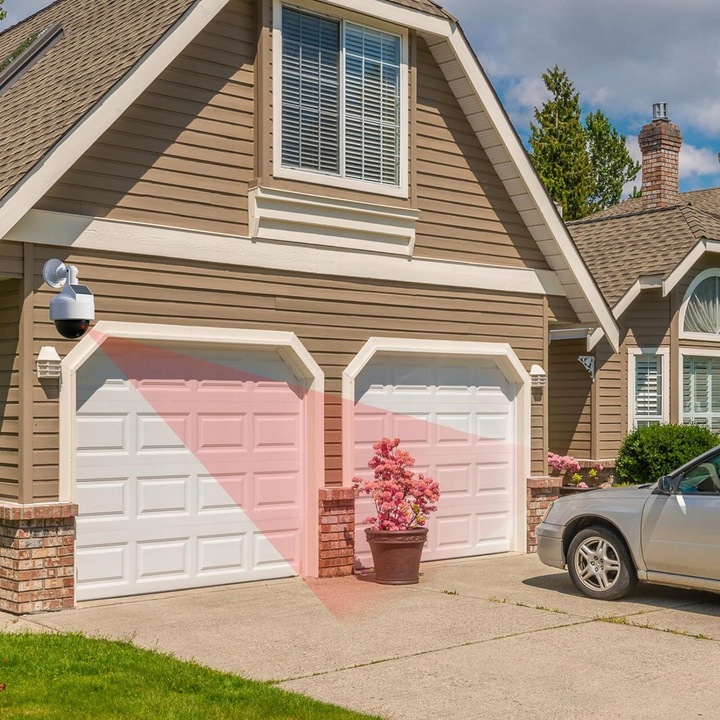 ATRAPA KAMERY KOPUŁKOWA OBROTOWA 360 MONITORING SOLARNA DIODA LED