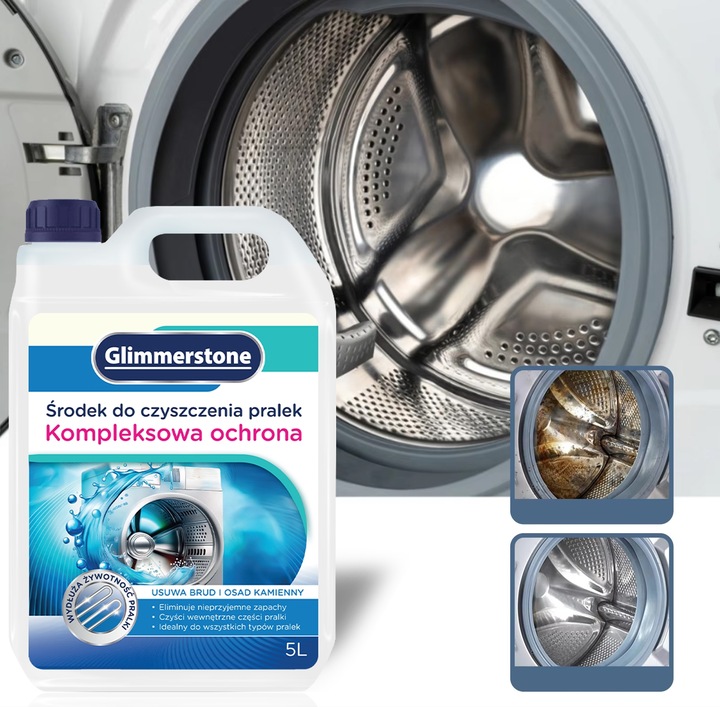 ŚRODEK ŻEL CZYŚCIK DO PRALKI USUWA KAMIEŃ Z GRZAŁKI BRZYDKIE ZAPACHY 5L