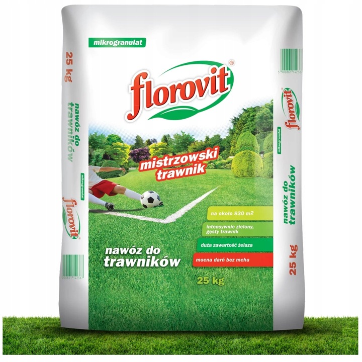FLOROVIT MISTRZOWSKI TRAWNIK 25KG AZOT ŻELAZO POBUDZA TRAWNIK WIOSNĄ