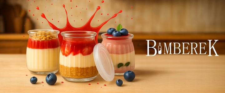 20x POJEMNIKI SŁOIKI NA DESERY 150ml SŁOIK PRĄZKI Na Deserki Do Deserów