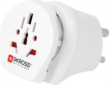 Adapter podróżny SKROSS z Polski do Indii + adapter Świat do Polski