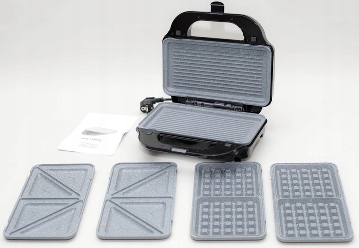 Gofrownica Toster Grill - Opiekacz 3 w 1 | MAX2100W | marmurkowe