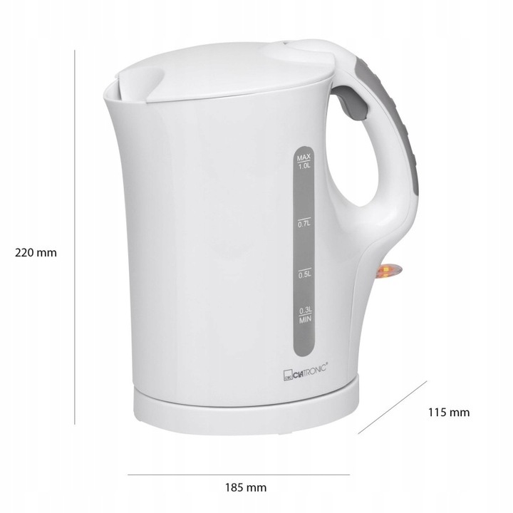 CZAJNIK ELEKTRYCZNY PODRÓŻNY TURYSTYCZNY BEZPRZEWODOWY CLATRONIC 900W