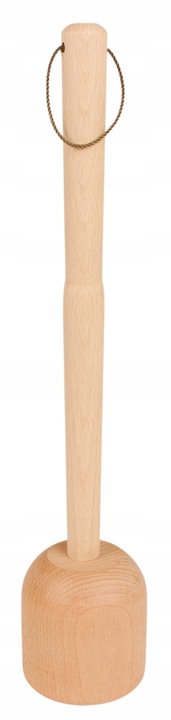 TŁUCZEK UBIJAK DO KAPUSTY DREWNIANY DUŻY XXL MOCNY Z ZAWIESZKĄ BUKOWY