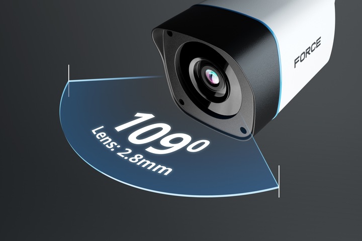 FORCE Zestaw monitoringu 4x Kamera AHD 8MPx 4K, PODGLĄD ONLINE