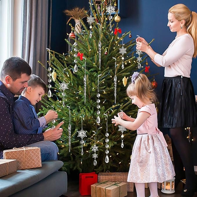 ozdoby świąteczne 18 szt przezroczyste