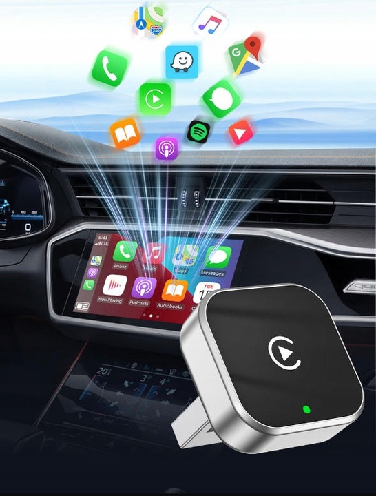 BEZPRZEWODOWY CARPLAY DONGLE BOX ANDROID AUTO ADAPTER DO APPLE IOS