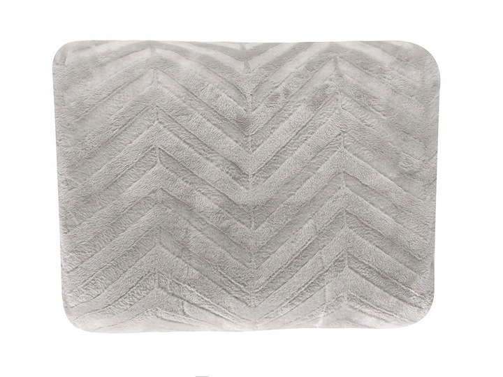 GRUBY KOC 200x220 cm CIEPŁA NARZUTA NA ŁÓŻKO DLA CIEBIE PREZENT JASNY SZARY