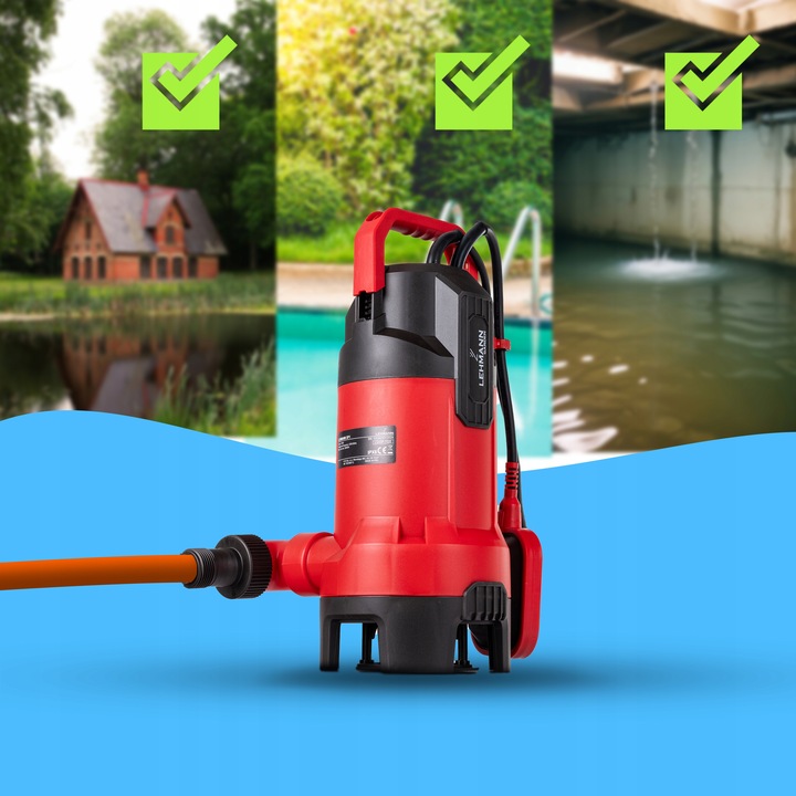 POMPA DO WODY BRUDNEJ CZYSTEJ SZAMBA ŚCIEKÓW PETA 20000l/h 750W