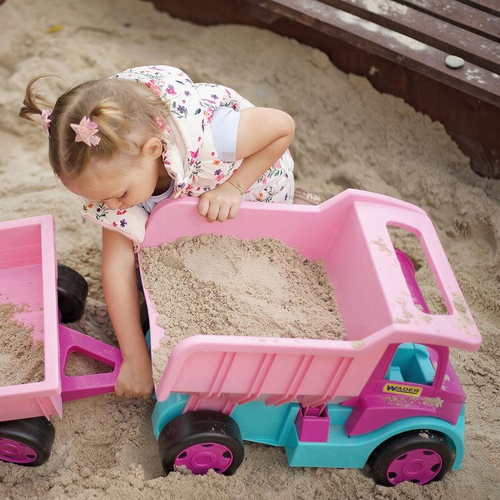 Gigant Wywrotka Różowa - Duży Pojazd WADER dla Dzieci