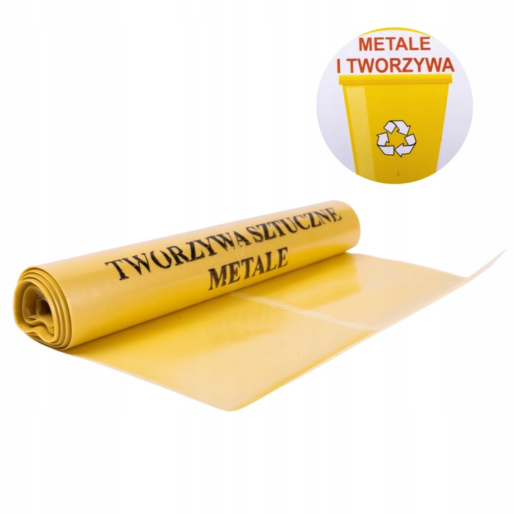 Kolorowe worki do segregacji śmieci 120L - zestaw 4 rolki